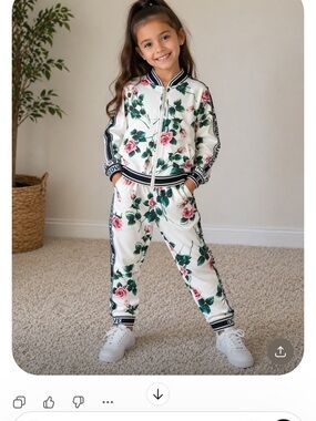 Dolce & Gabbana White Floral Zip Jacket with Black Trim